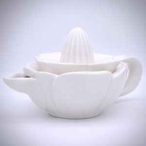 Biscuit Ceramic Citrus Juicer White Porcelain Fresh Squeeze Pitcher Spout Pour